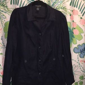 Saint Tropez West Navy Linen Blazer